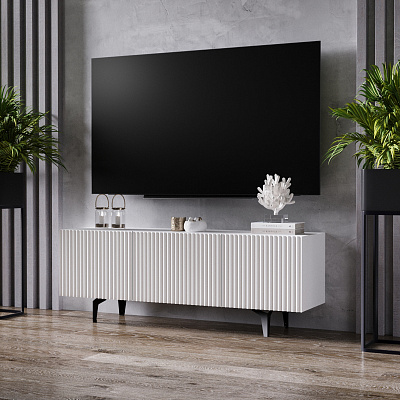 Тумба под ТВ белый снег 150